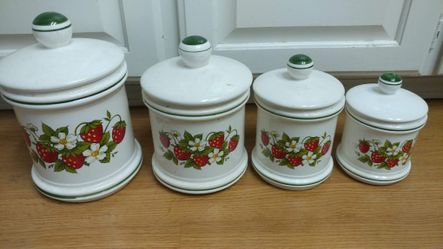 Antique canister set from the 1950s.