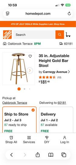 Industrial Swirl Bar Stool