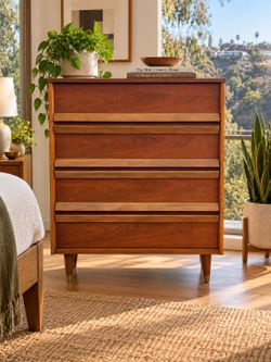 Vintage Bassett MCM 4-Drawer Dresser – Beautifully Refinished