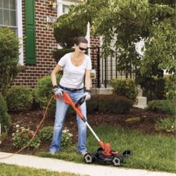12 in. 6.5 Amp Corded Electric Straight Shaft Single Line 3-in-1 String Grass Trimmer/Lawn Edger/Push Mower