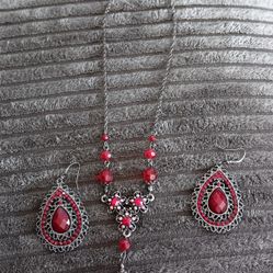 Necklace, and Matching Earrings 