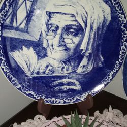 Vintage Blue Delft Dutch Plate 