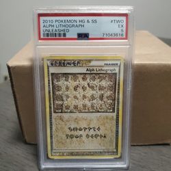 Pokemon PSA 5 EX Alph Lithograph Secret Rare #TWO HGSS Unleashed 2010(POP 2)