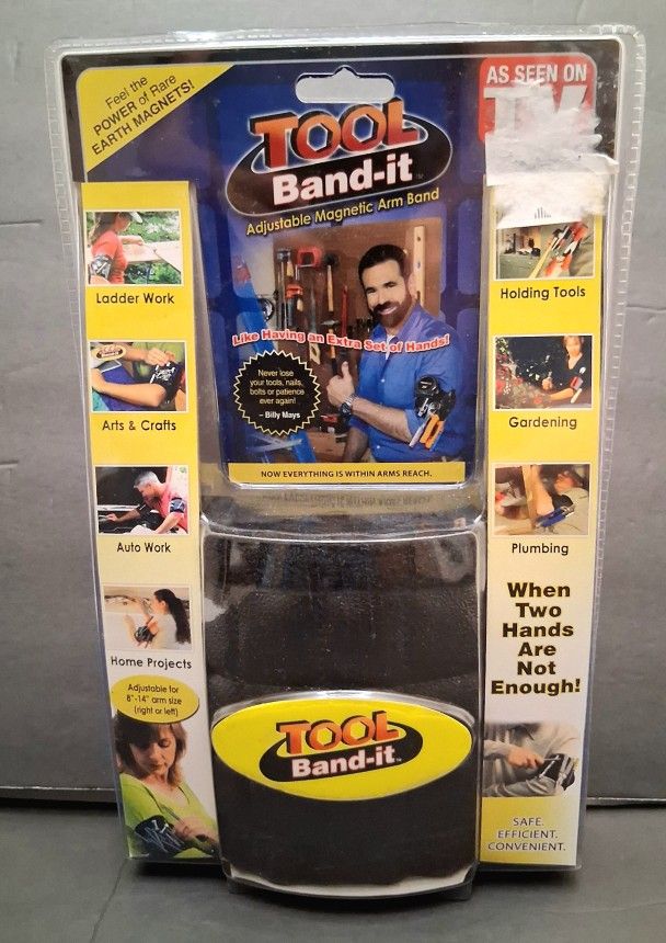TOOL Band-It ~ Adjustable Magnetic Arm Band ~ AS SEEN ON TV ~ New Unopened!...asking $15.00