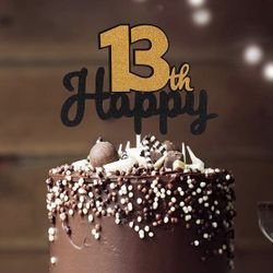 Happy 13th Bday Cake Topper 