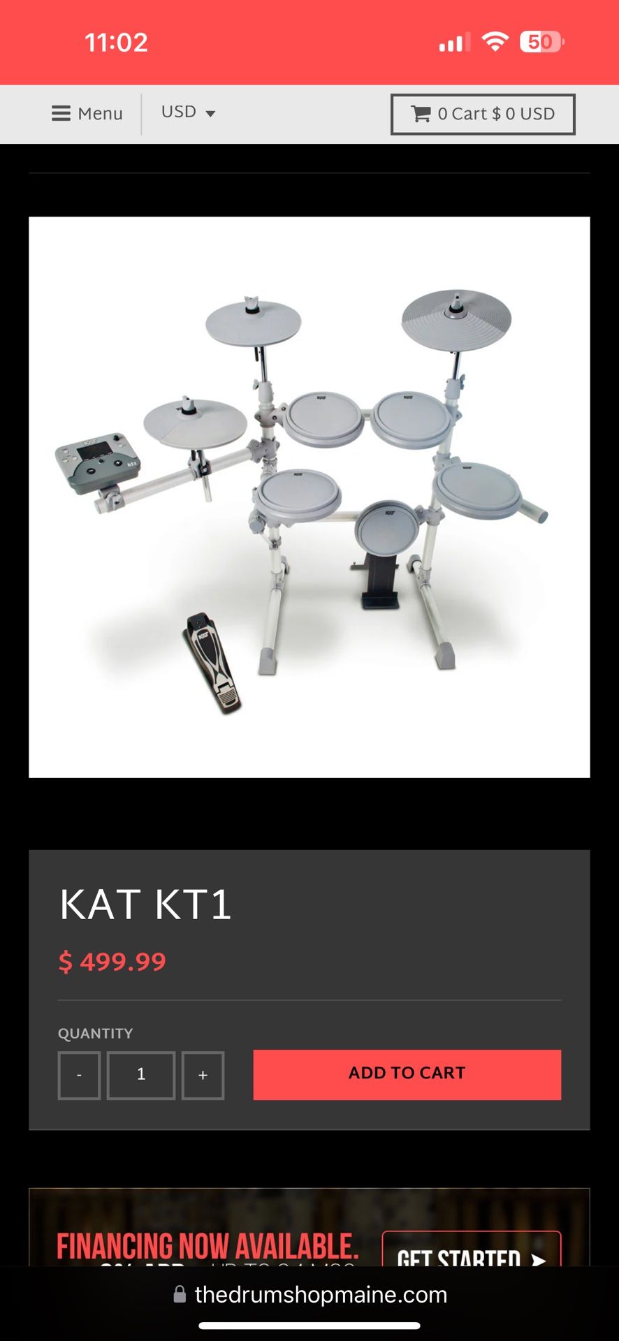 Electronic Drum Set Kat KT1