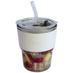 13oz Vanilla White Glass Tumblers