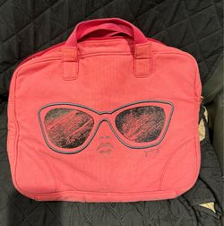 Vintage Juicy Couture Rare pink computer Book bag Travel Hand Purse