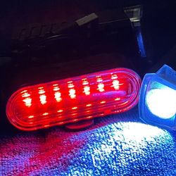 Bicycle front and back LED rechargeable safety lights