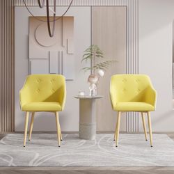 Brand New Yellow Dining Chairs 2pcs