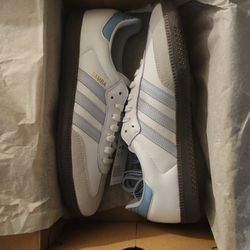 Adidas Samba OG Shoes

Brand New In Box
Color: Core White / Halo Blue / Gum
Size: M 12 / W 13