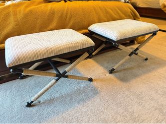 Accent stools, upholstered
