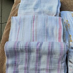 Muslin Infant Blankets Or Swaddle Blankets. Each