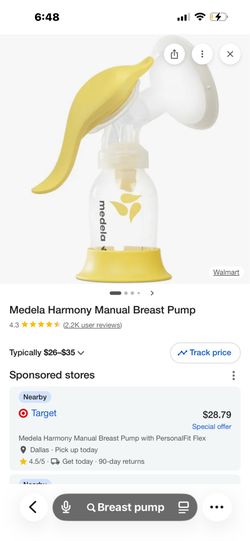 Manual breast pump
