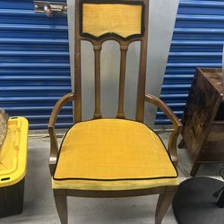 Vintage Wood Dining Armchair