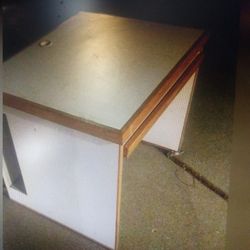 Oak White Stand For TV Or Copier Or Kids Desk