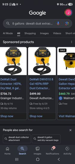 Dewalt dust extractor