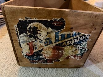 Vintage Jim Hill Wooden Apple Crate – Rustic Farmhouse Decor Box - $45 OBO
