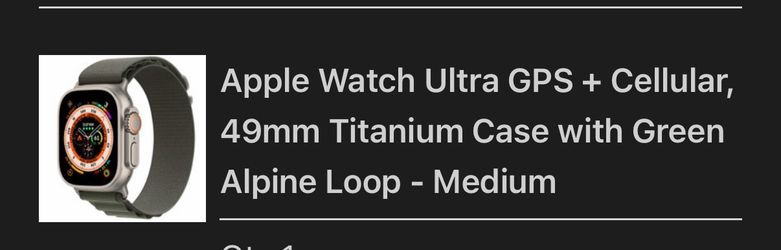 Apple Watch Ultra 49mm Titanium Green Alpine Loop