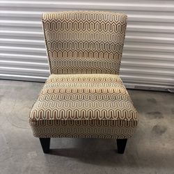 Celia Geometric Accent Slipper Chair - Tan/Brown