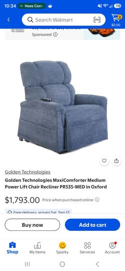 Electric recliner blue works perfect