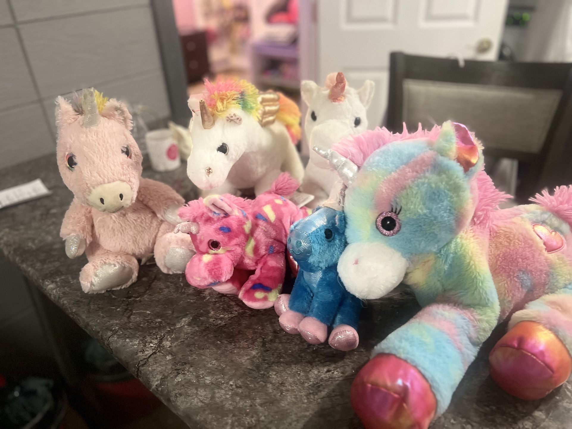 Family Of Stuffed Animals (Unicorns )