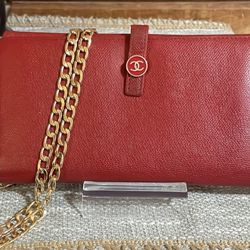 Red Chanel  Wallet 
