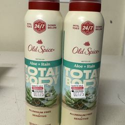 Old Spice Total Body Deodorant Spray - Aloe & Rain 2ct
