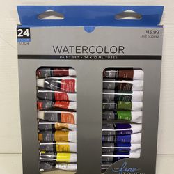 Watercolor Paint Set of 24 12ml Tubes The Fine Touch New and Used