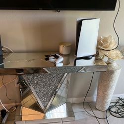 Glass coffee table and console