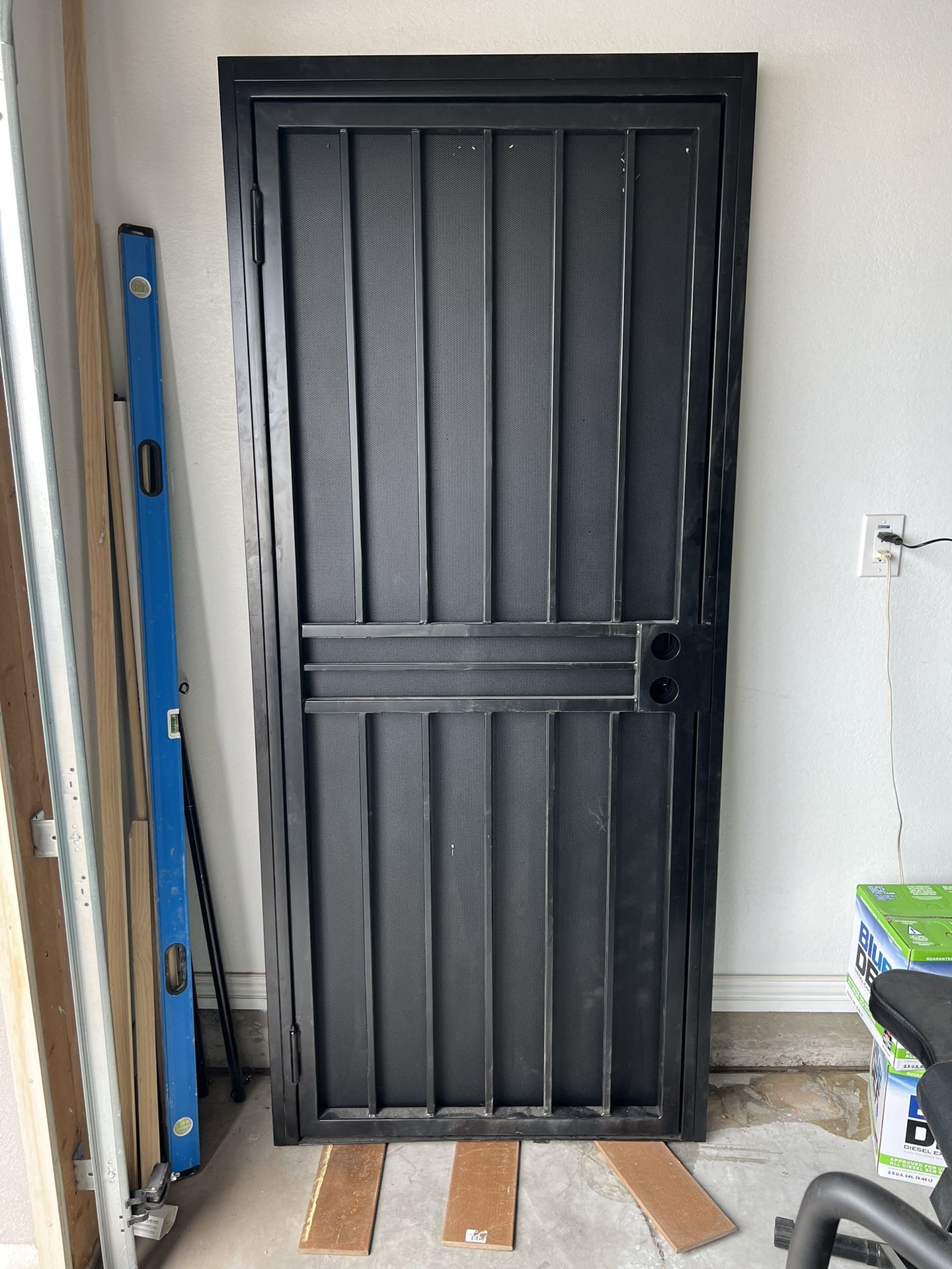Metal Security Screen Doors Black Powder Coated With Frame