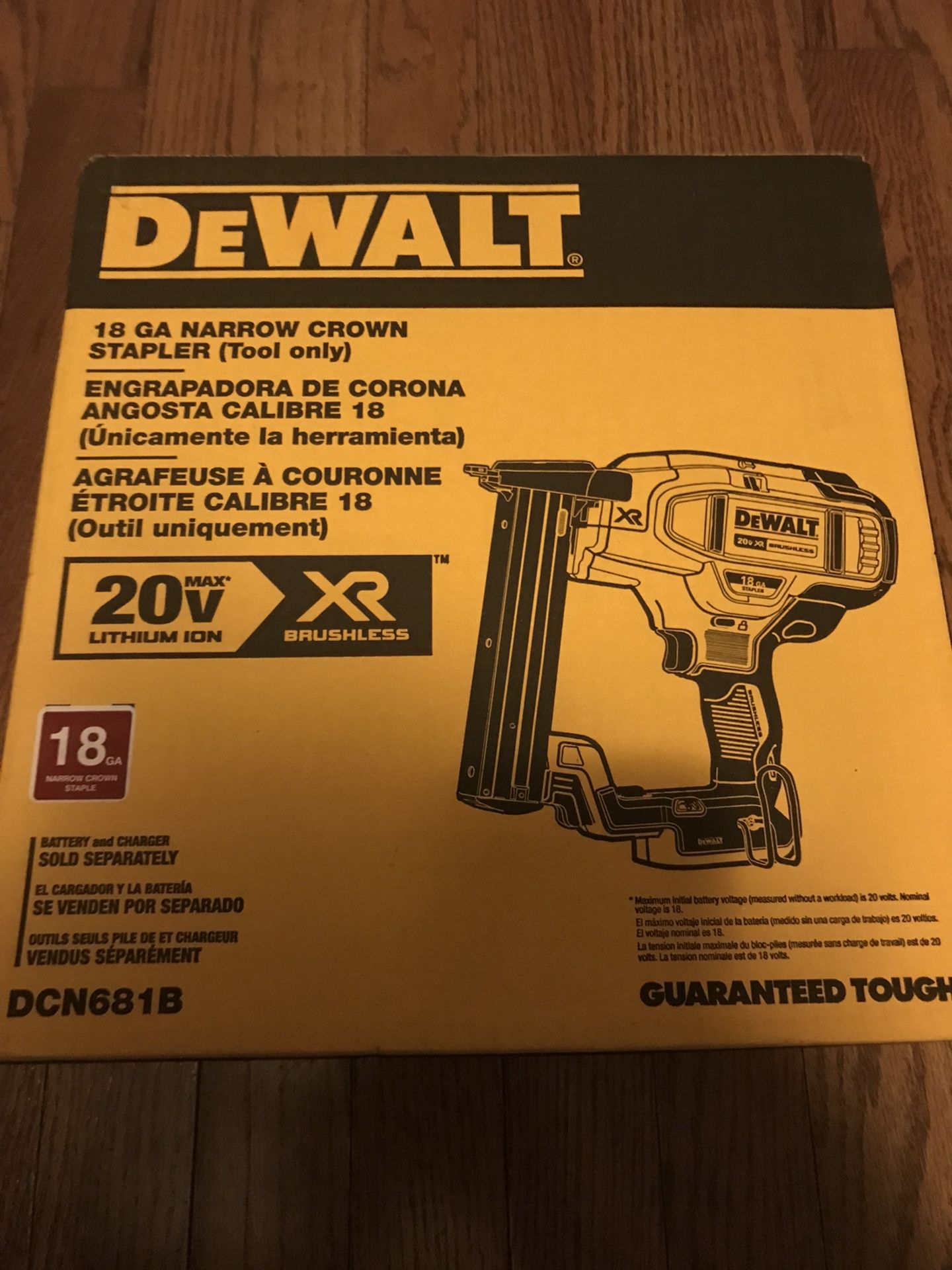 Dewalt Xr 20v 18Ga Narrow Crown Stapler Tool Only $170 Firm