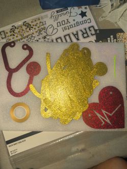 Glitter Medical Theme  Cut Embellishments Set