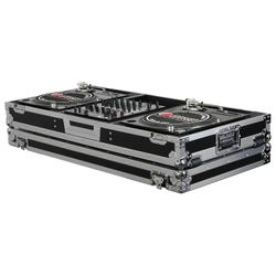 Odyssey FZBM12W 12" Format DJ Mixer and Two Battle Position Turntables Flight Coffin Case