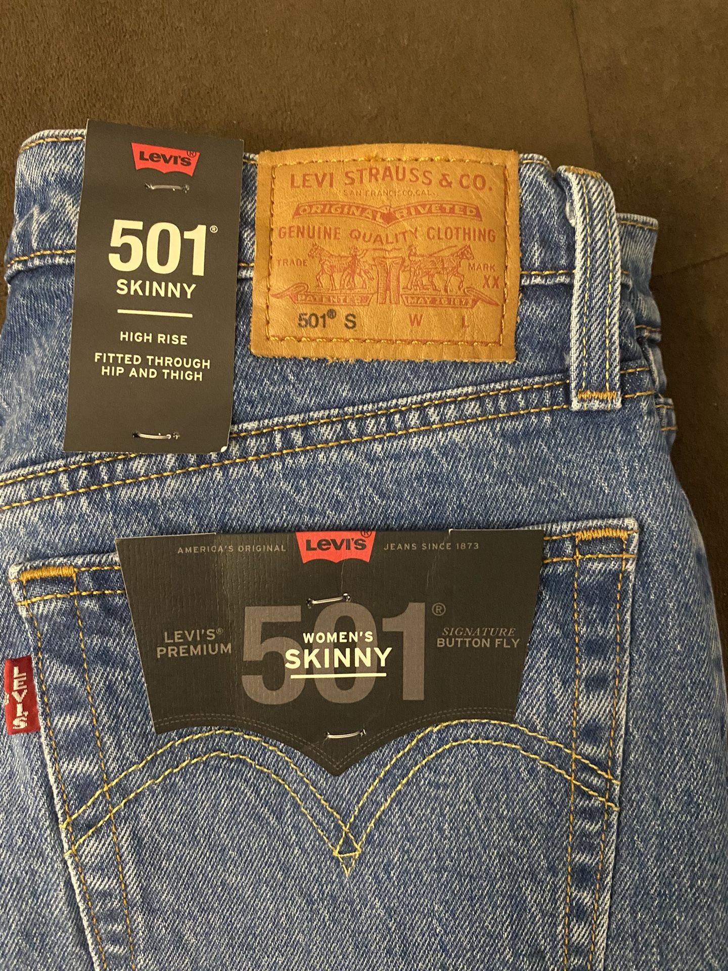 New Woman’s  Levi’s  501 cut off Short And Women’s Levi’s 501 Skinny Jean