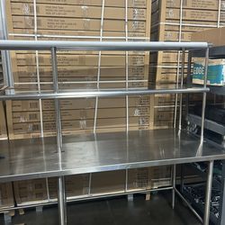 Stainless steel 8 feet long tables NSF 96”x30”