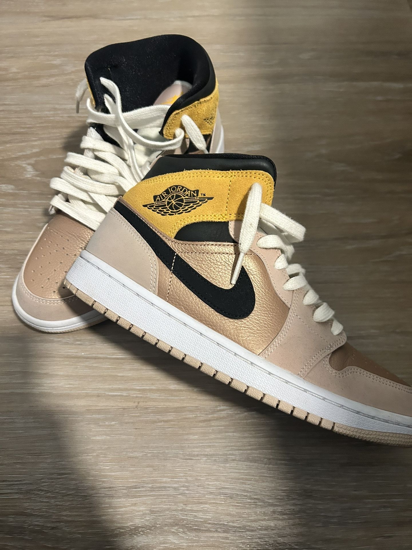 Nike Air Jordan 1 Mid Rose Gold-Black