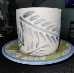 Pittsburg: Ceramic Planter With Saucer $6