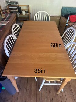 Dining table and chairs