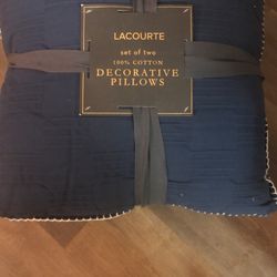 New Navy Cotton Pillow Set