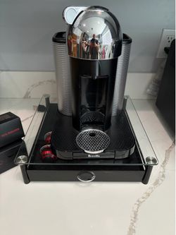 Breville Nespresso Vertuo Coffee & Espresso Machine Bundle  - with Glass Storage Drawer & Pods