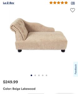 LA-Z-BOY CHAISE PET SOFA WITH DOGGIE BONE PILLOW