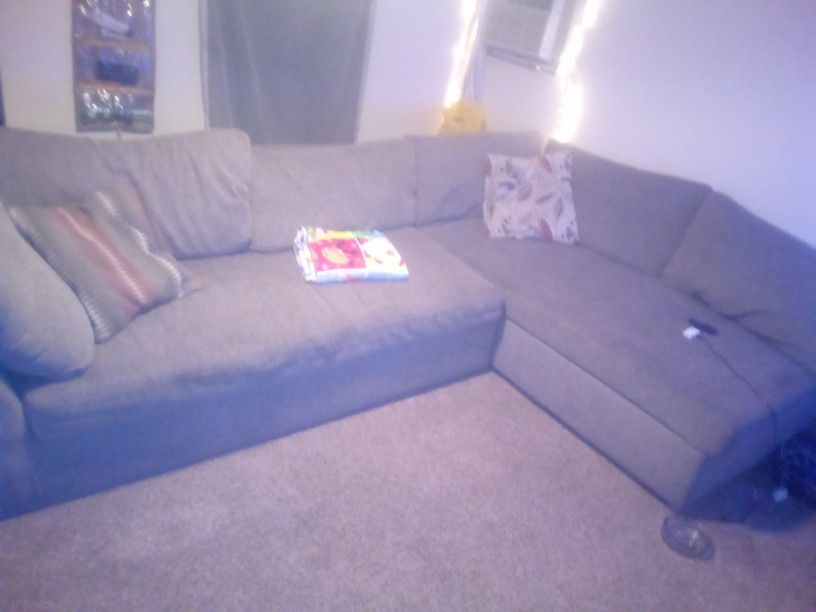 A Gray Sectional couch