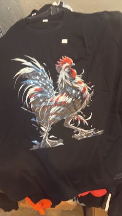 Black Patriotic Rooster Graphic Sweatshirt