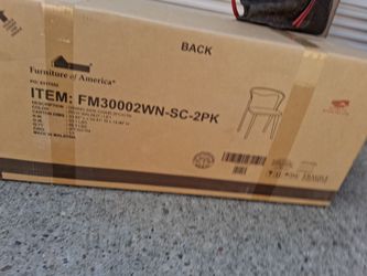 Two dining side chairs