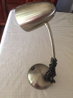 Like a new portableStainless Steel desk lamp 60 W type a or smaller lamp 120 V 60 Hz AC model number E144539 a