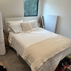 Queen bed frame + mattress 