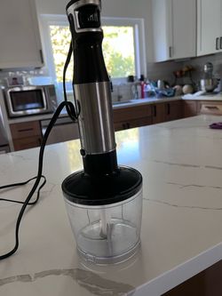 Immersion Hand Blender with Chopper Attachment