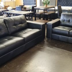 Bonded Leather Sofa And Loveseat 