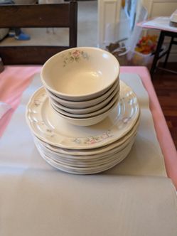Pfaltzgraff Tea Rose Plates and Bowls